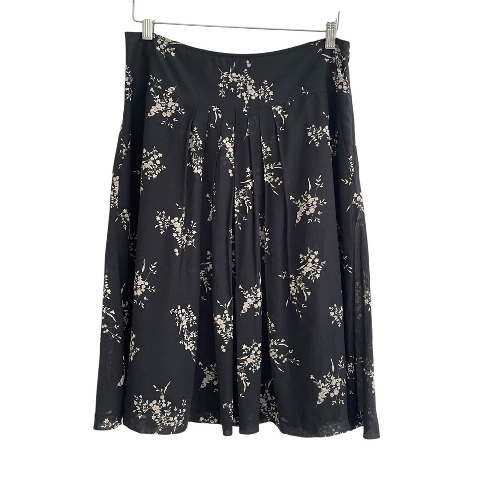 Banana Republic Floral Skirt Size 6 Silk Cotton Cottagecore Prairie Soft